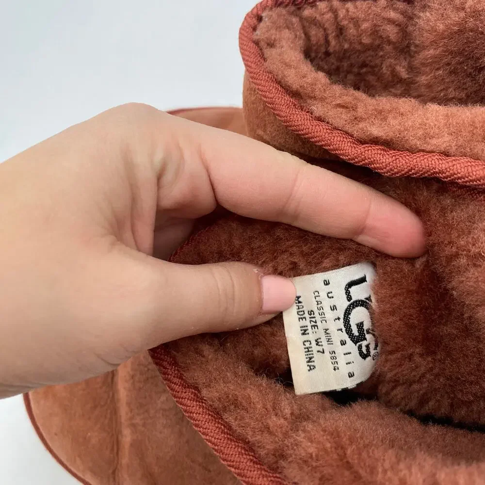 Ugg Australia Pink Brick mini Boots